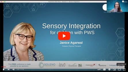sensory-integration-for-children-with-pws-2021-conference-video